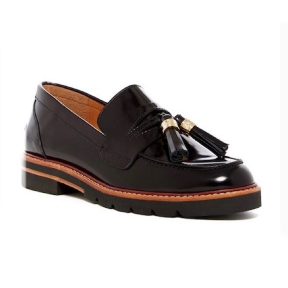 Stuart Weitzman Manila Leather Tassel Loafers shoes sz 7